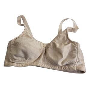 Vintage ABC Wire Free T-Shirt Bra Tan Adjustable‎ Comfort Straps Size 38B